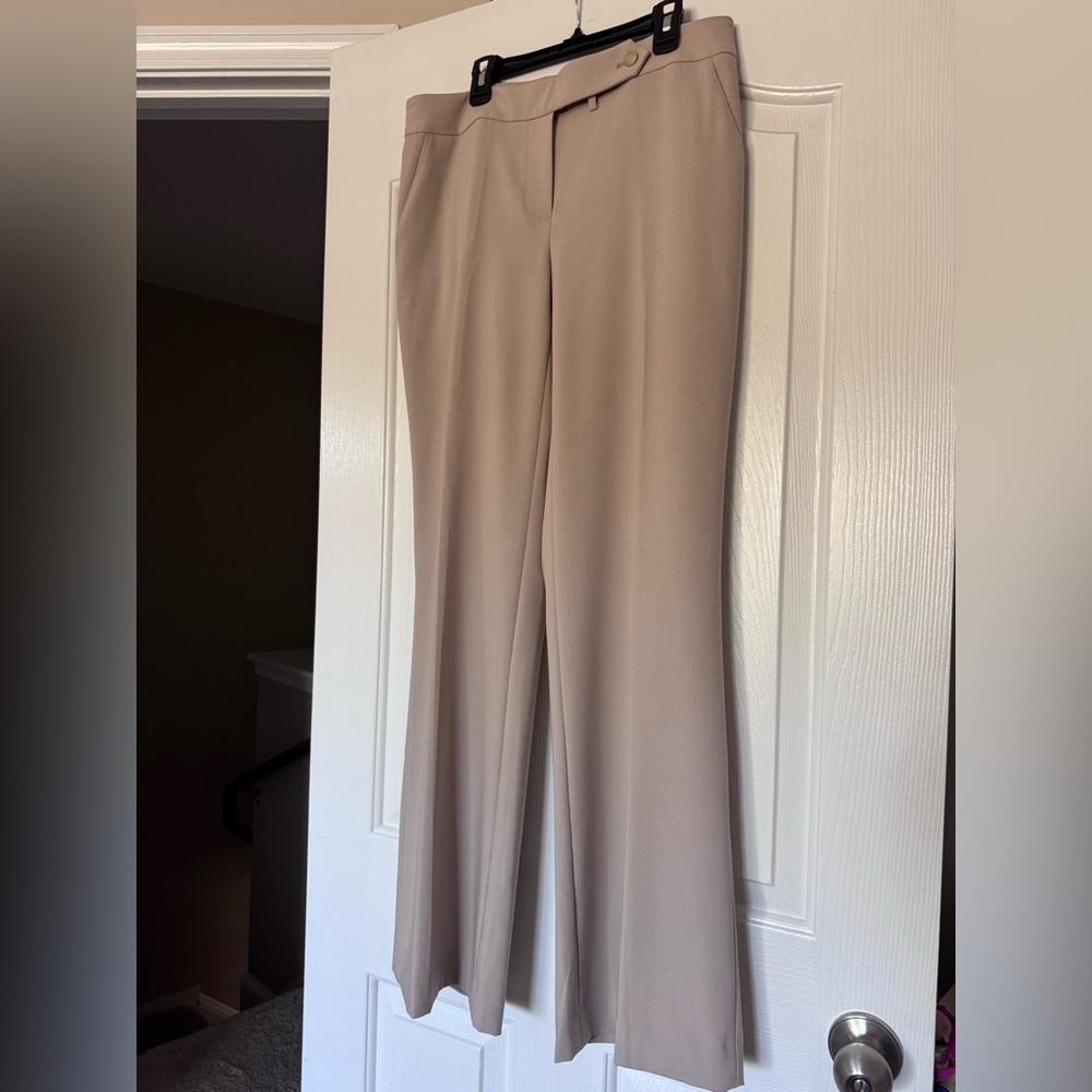 Calvin Klein Taupe Wide-Leg Women's Trousers